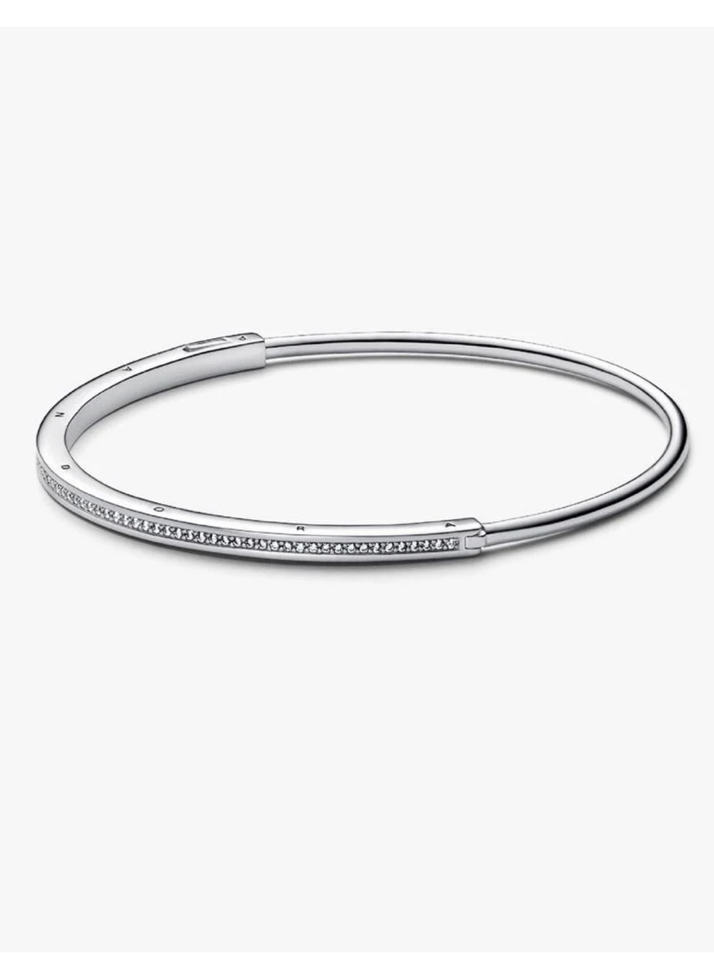 Pandora Signature I-D Pavé Bangle, Size 2, Medium, 925